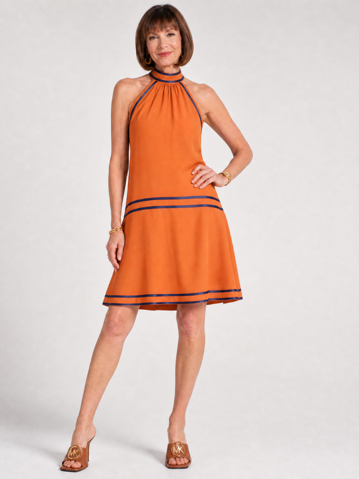 Zarella | Halter Neck A Line Mini Dress