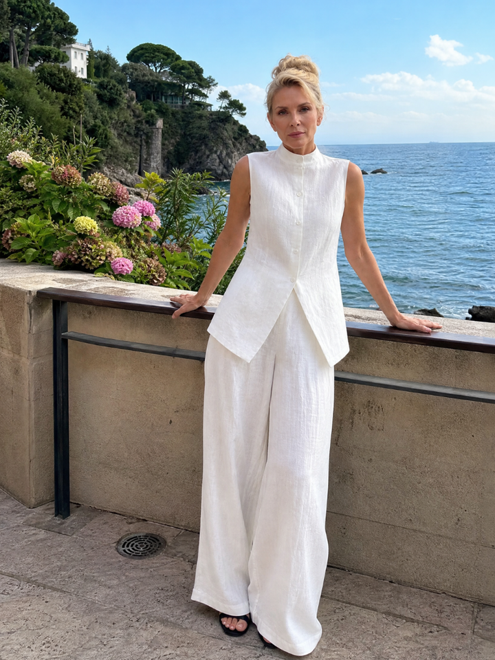Vimro | Sleeveless High Neck Wide Leg Jumpsuit