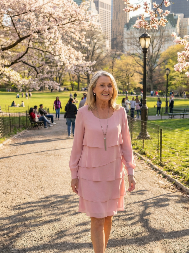 Kirax | Clean Layered Knee Length Dress