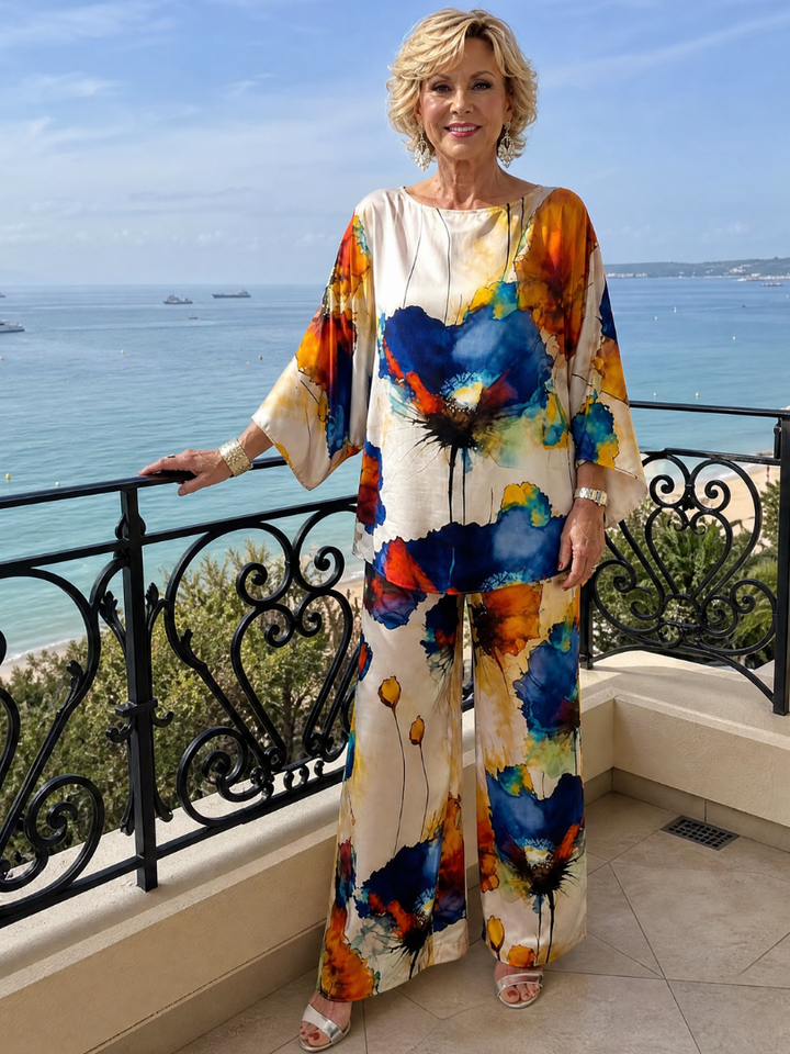 Zorielle | Floral Two Piece Pant Set