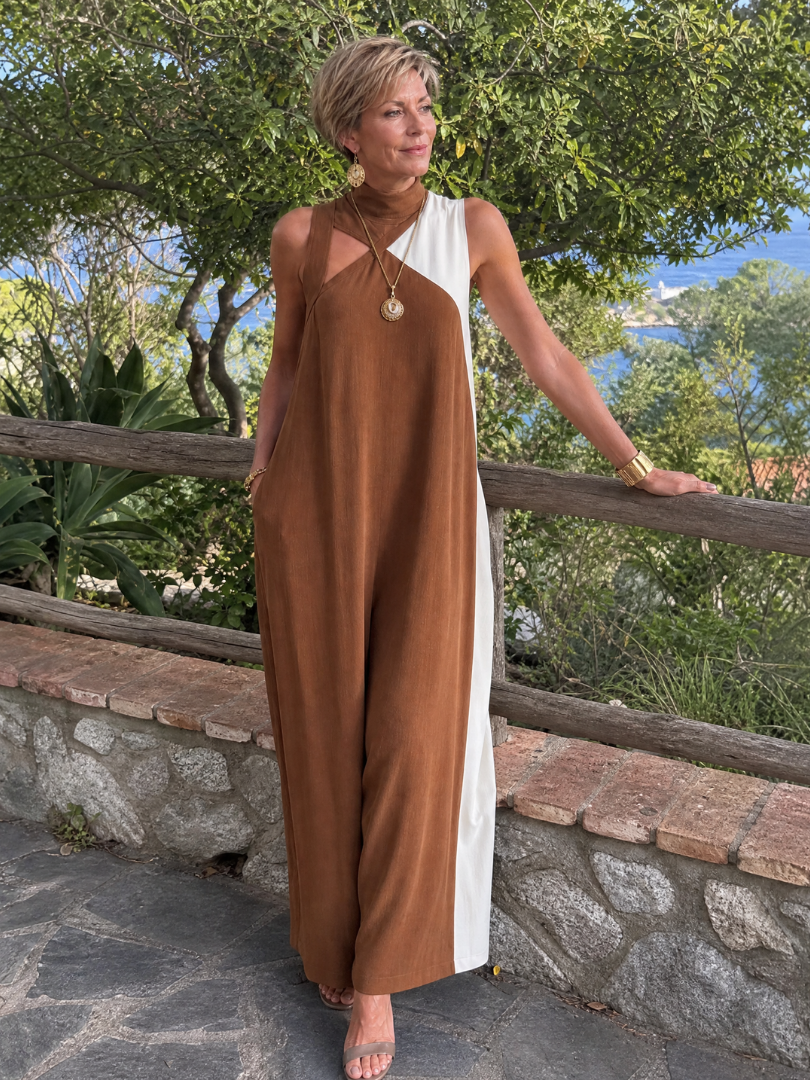 Zorynthia | Color Block Sleeveless Midi Dress