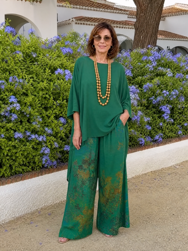 Talvienne | High Low Tunic And Wide Leg Pant Set