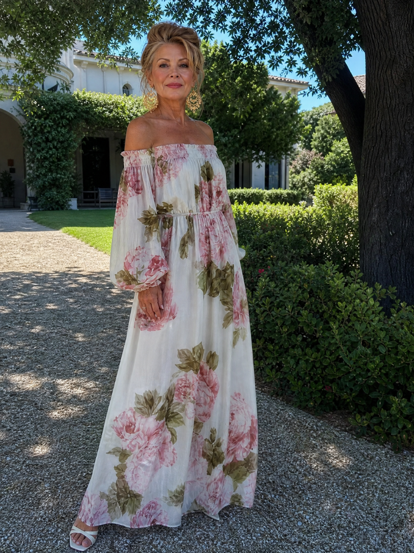 Euram | Off Shoulder Floral Maxi Dress